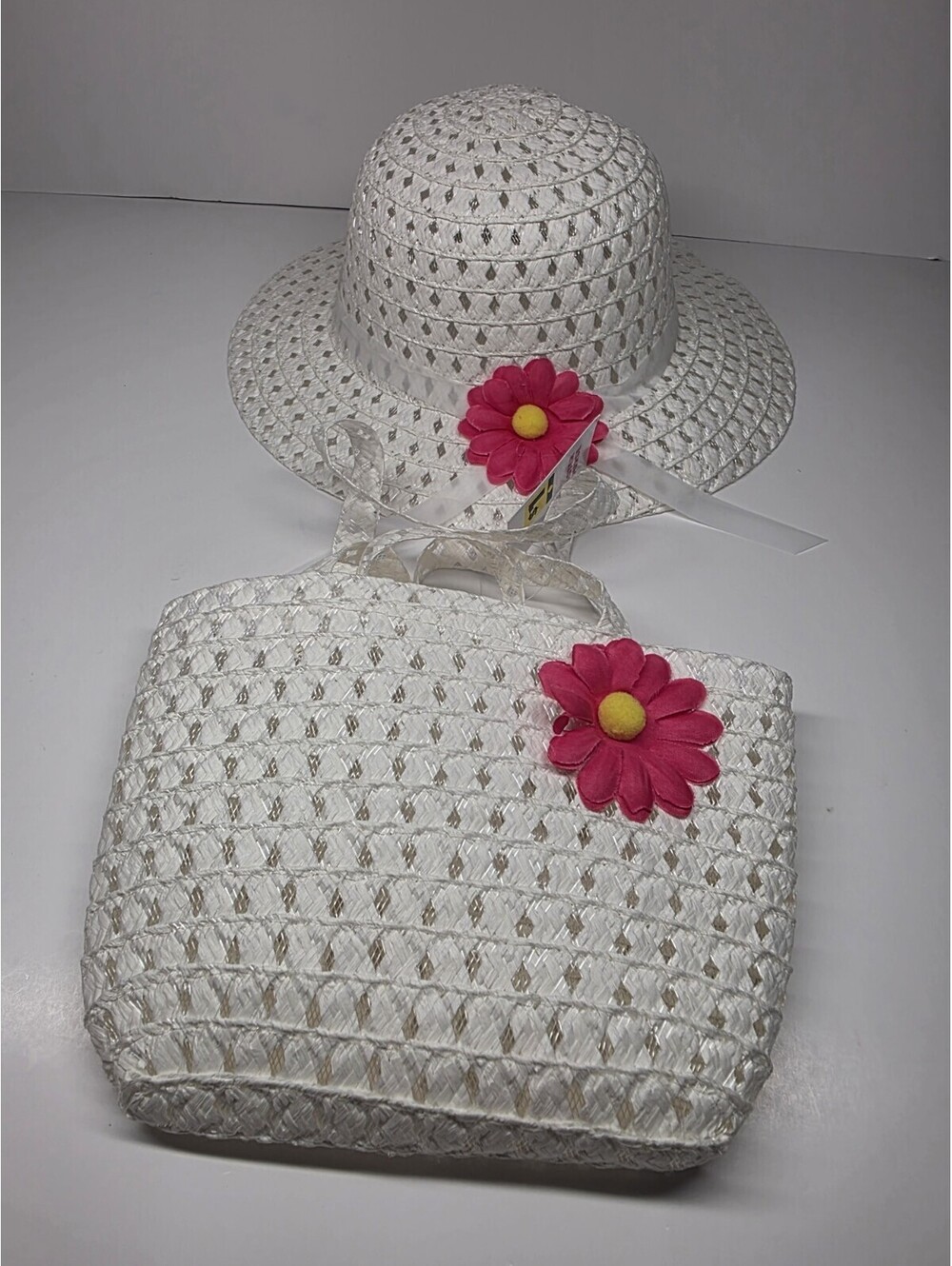 Sun Hat Beach Children's Straw New SUNFLOWER Girls' Straw Hat Handbag Set